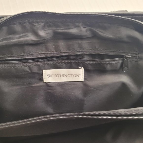 Worthington black leather shoulder bag with umbrella accessory - Picture 8 of 10